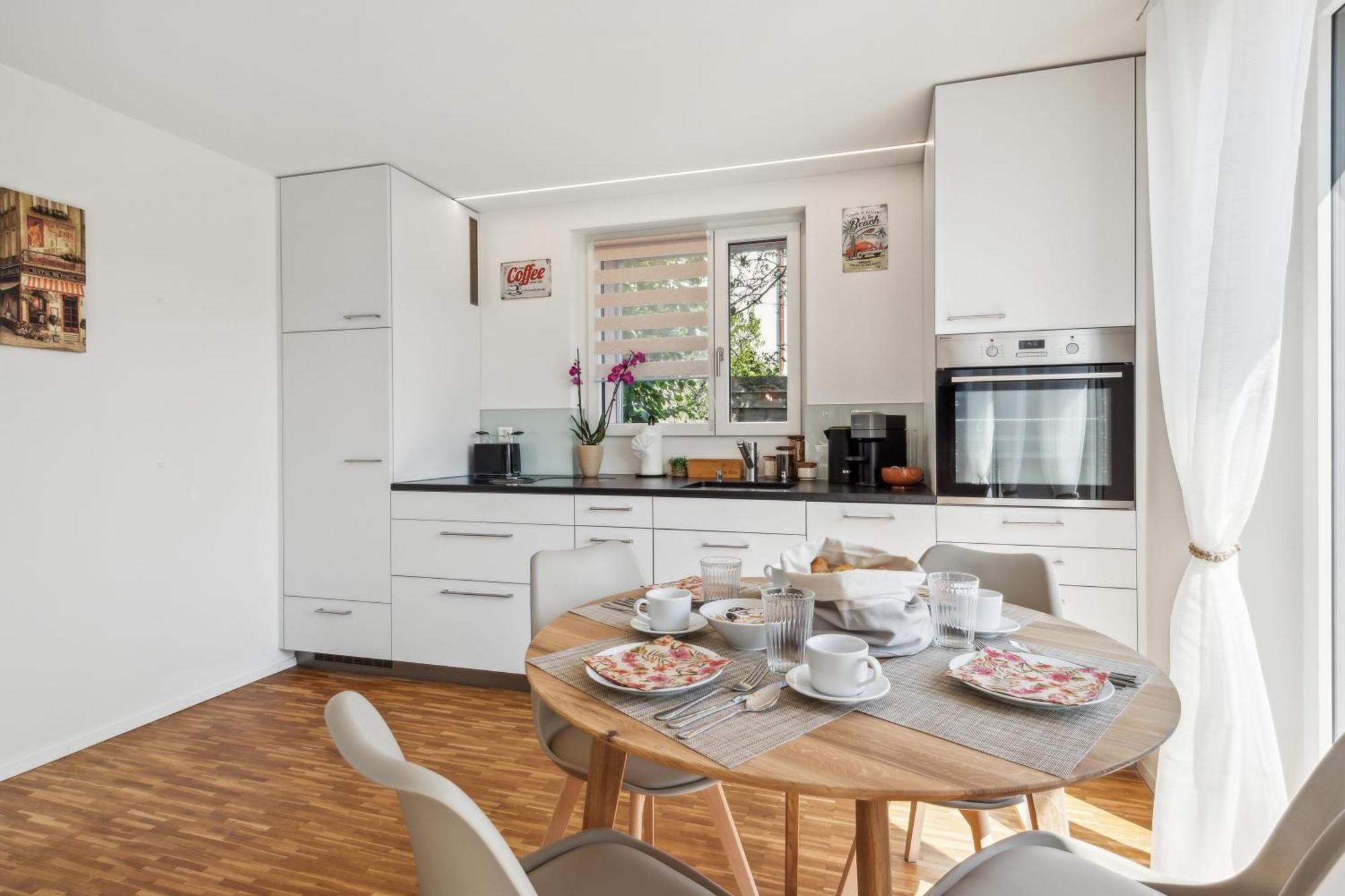 Business I Family Apartment I 1-4 Personen - Aare Blick, Nahe Altstadt I Beamer - 99" Leinwand I Terrassen Lounge Und Parkplatz บรุกก์ ภายนอก รูปภาพ